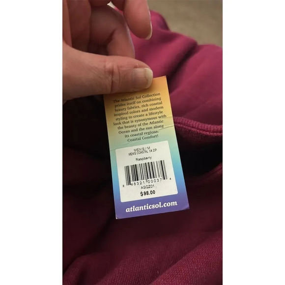 Cutter & Buck Men's M Burgundy Quarter Zip Pullover Sweater GP Logo - Picture 5 of 5